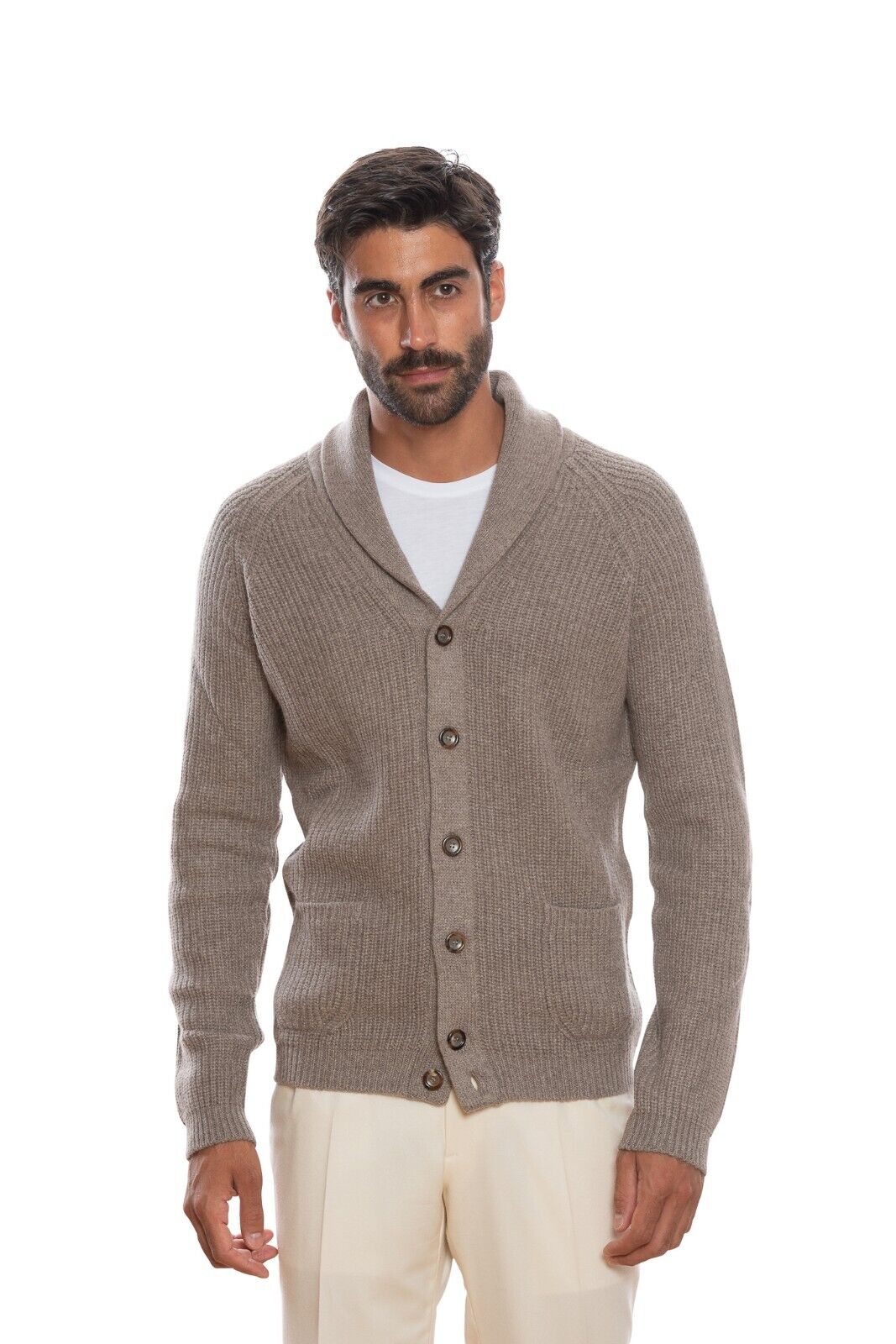 850$ DELLA CIANA CASHMERE Wool Merinos Superior / Cashmere Cardigan 40 US 50 EU