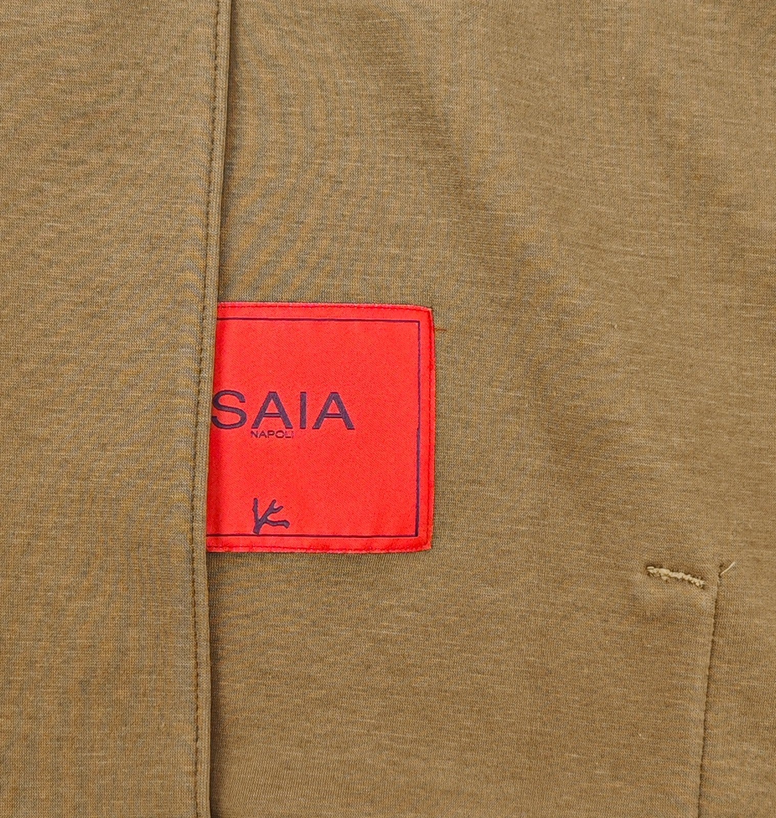 $1850 ISAIA NAPOLI Beige Full Zip Track Jacket Wool - Cashmere Size S