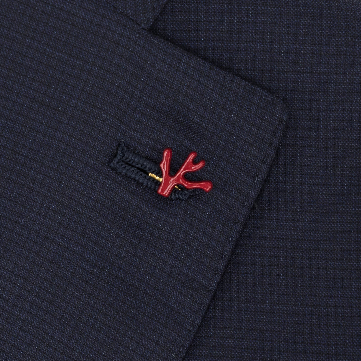 $7150 ISAIA "Marechiaro" Dark Blue Suit Wool 170's & Silk 44 US / 54 EU 8R