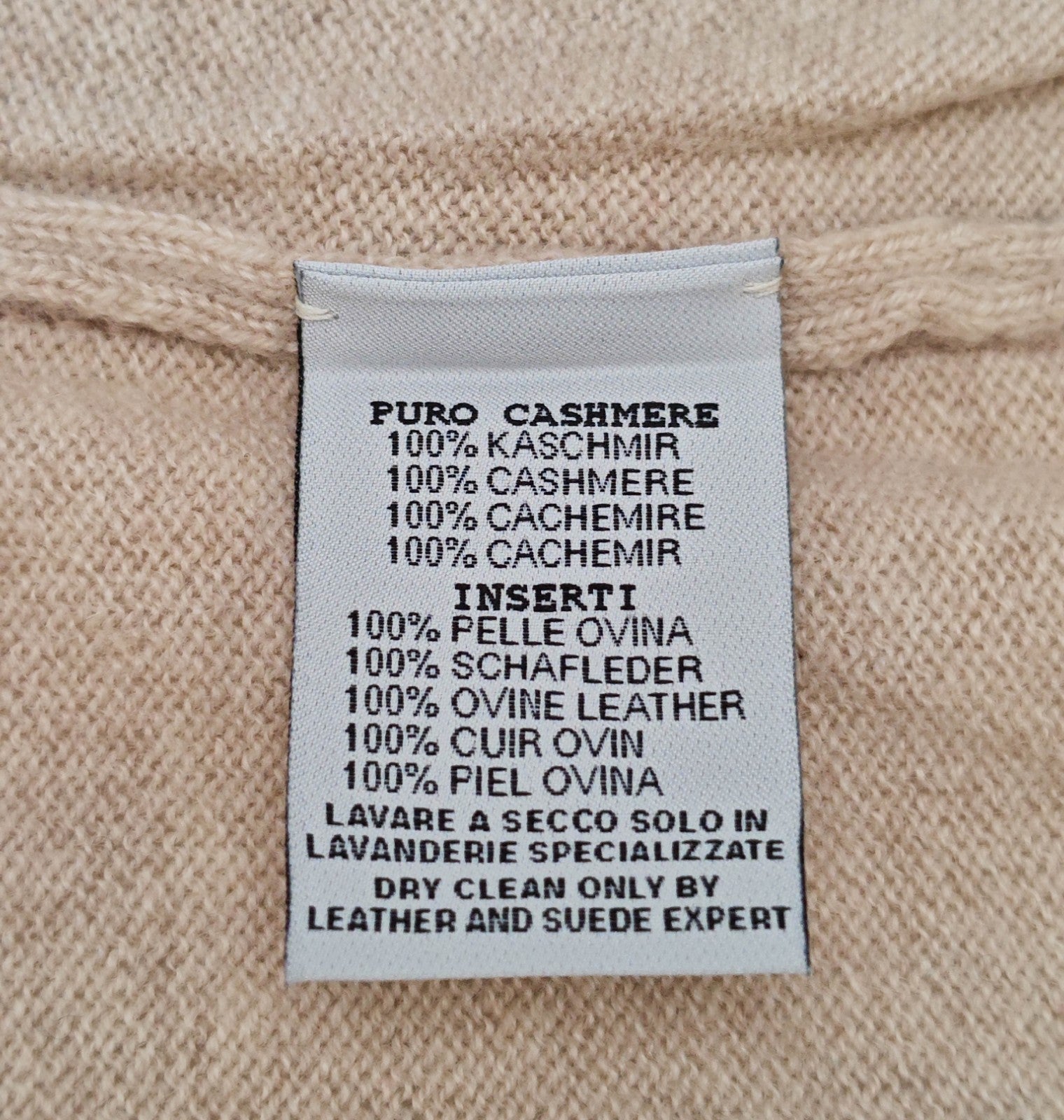 2800$ DELLA CIANA CASHMERE Ivory Bomber Zip Jacket Suede Leather - Cashmere