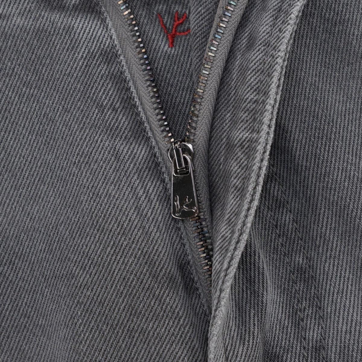 795$ ISAIA NAPOLI "Chiaia" Gray Denim Jeans Pant Cotton Regular - Leather Tag