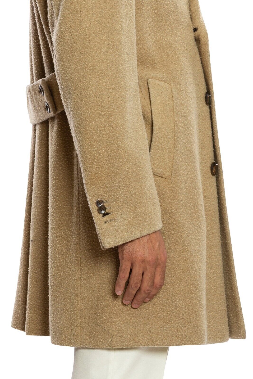 $2200 BOGLIOLI MILANO Double Breaested Camel Coat Casentino Wool 44 US / 54 EU