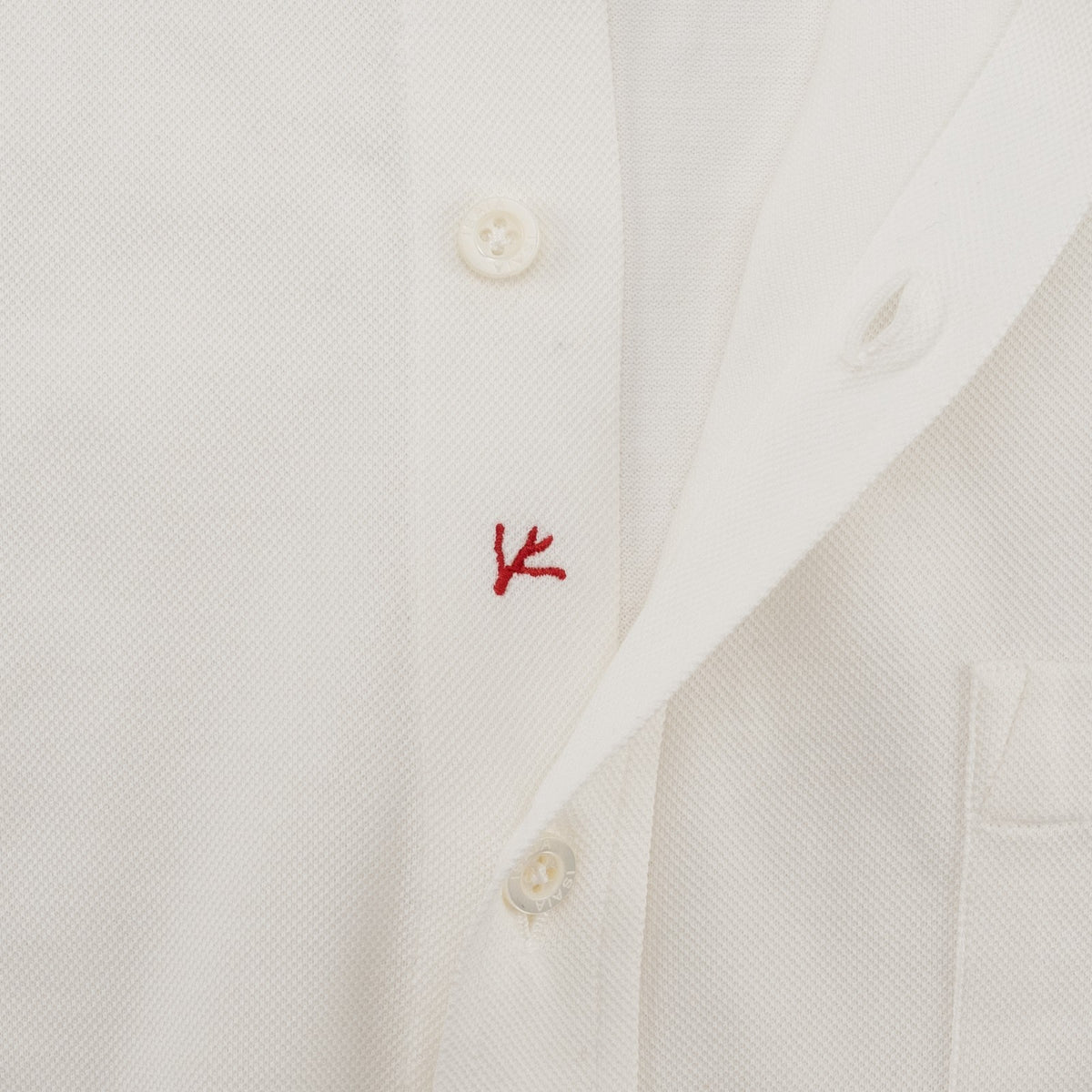730$ ISAIA NAPOLI Polo Shirt Hand-Sewn White Piquet Cotton 17.75 - 40