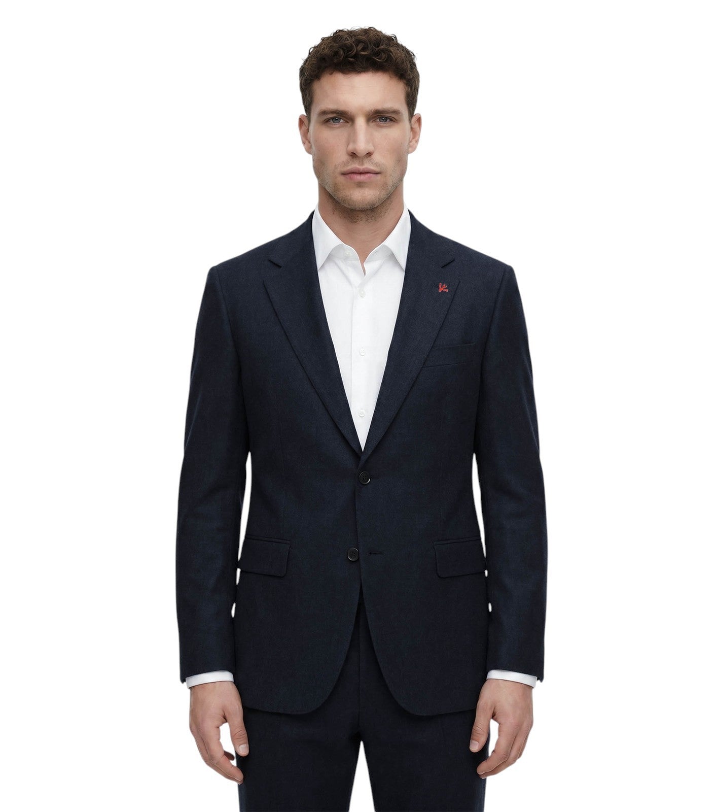 $6780 ISAIA "Enrico" Suit Hand-Sewn Blue Midnight Flannel Wool 46 US / 56 EU 6L
