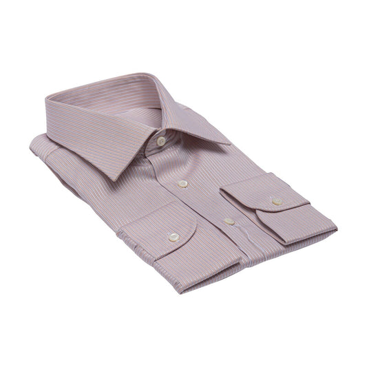 690$ LUXURY GERLIN Shirt Peach SUPRALUX ALUMO Cotton 16-41 - 1C BIJAN