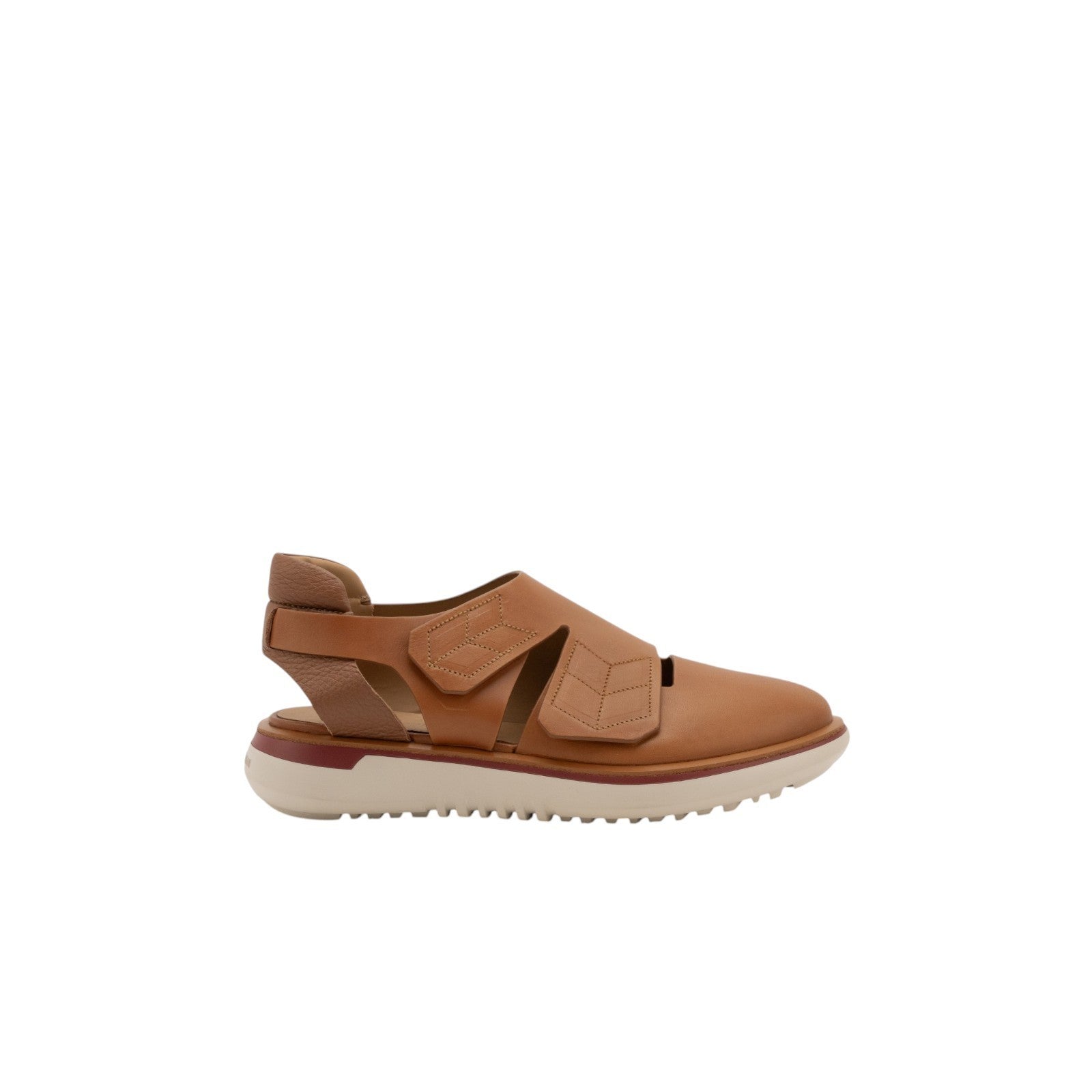 1250$ GIORGIO ARMANI Sandal Sneakers Shoes With Cut-Outs Cognac Leather