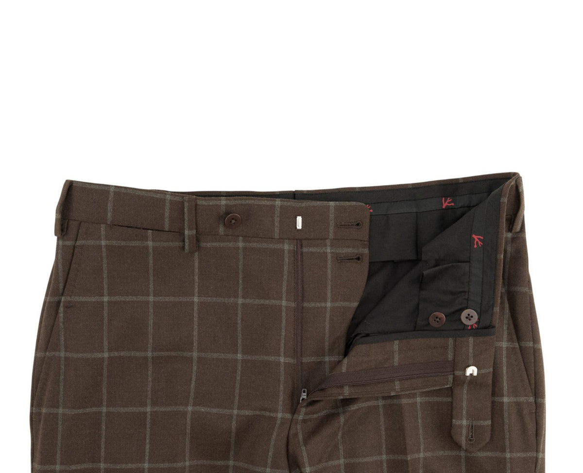 $6850 ISAIA NAPOLI "Marechiaro" Brown Suit Hand-Sewn Black Sheep Wool