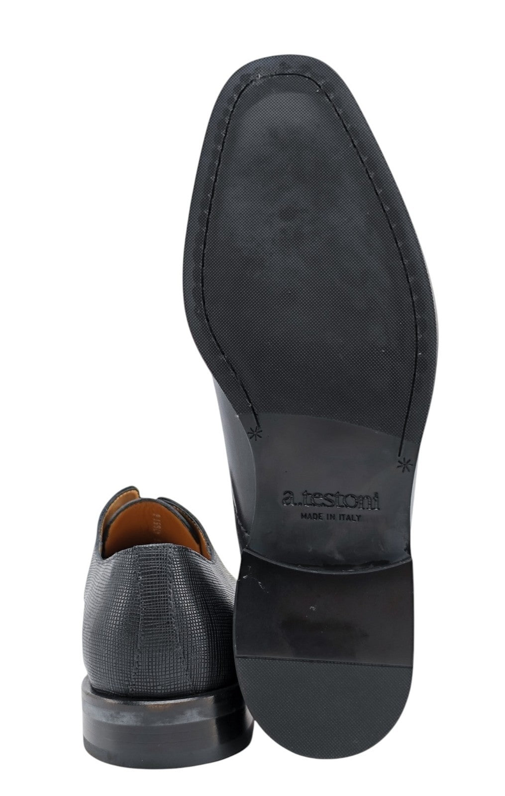 1250$ TESTONI Derby Shoes Calf Blue Navy 8 UK / 9 US / 42 IT