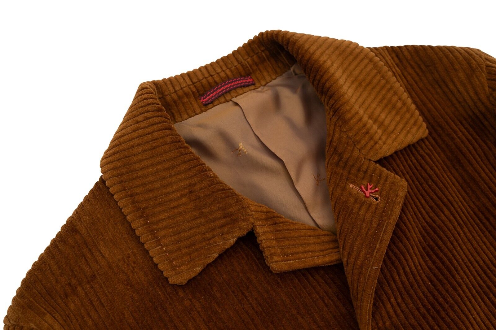 $3800 ISAIA NAPOLI Brown Coat Carcoat Luxury Corduroy Cotton 40 US / 50 EU