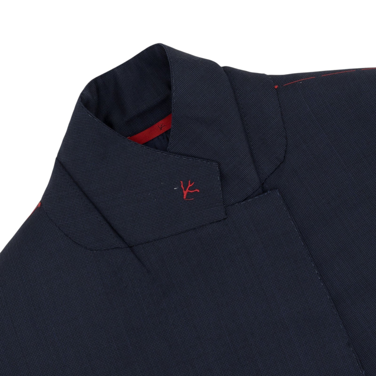 $6950 ISAIA "Amalfi" Blue Hand-Sewn Suit Fine Wool Textured 44 US / 54 EU 9R