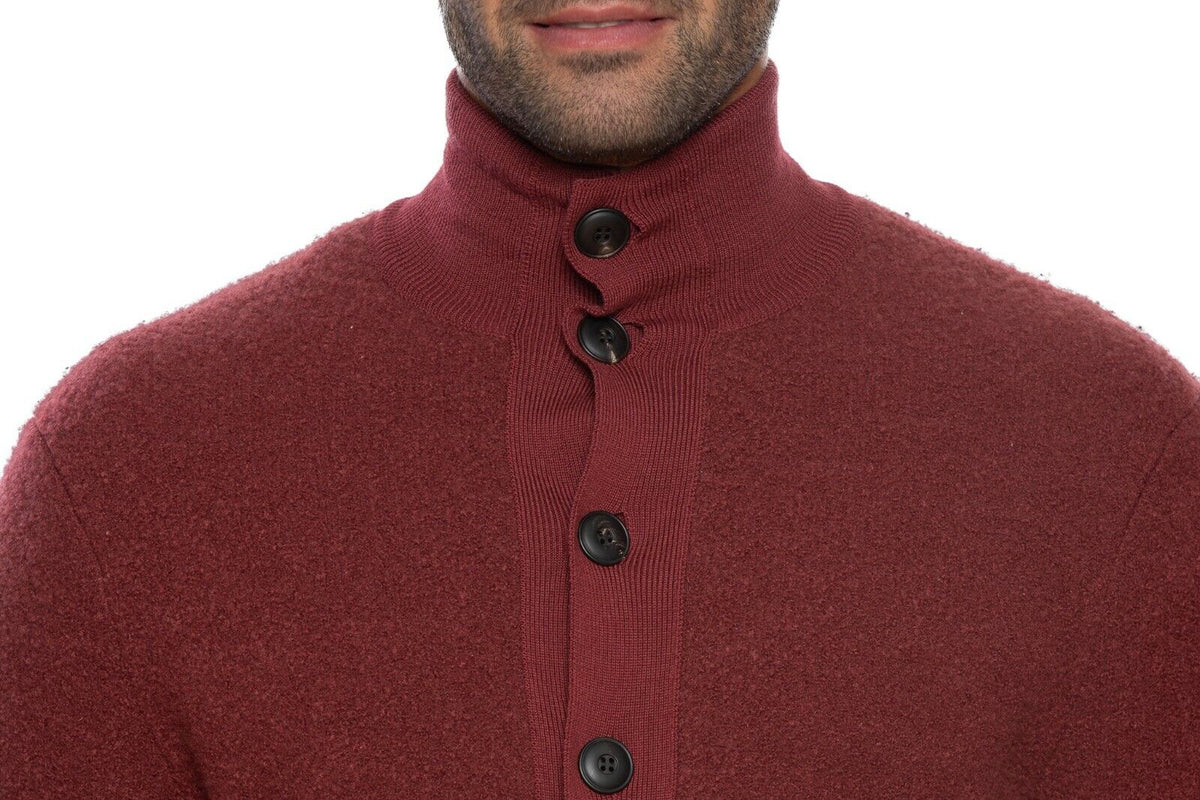 2400$ GIORGIO ARMANI Bomber Jacket Coat Burgundy Cashmere 38 US / 48 EU