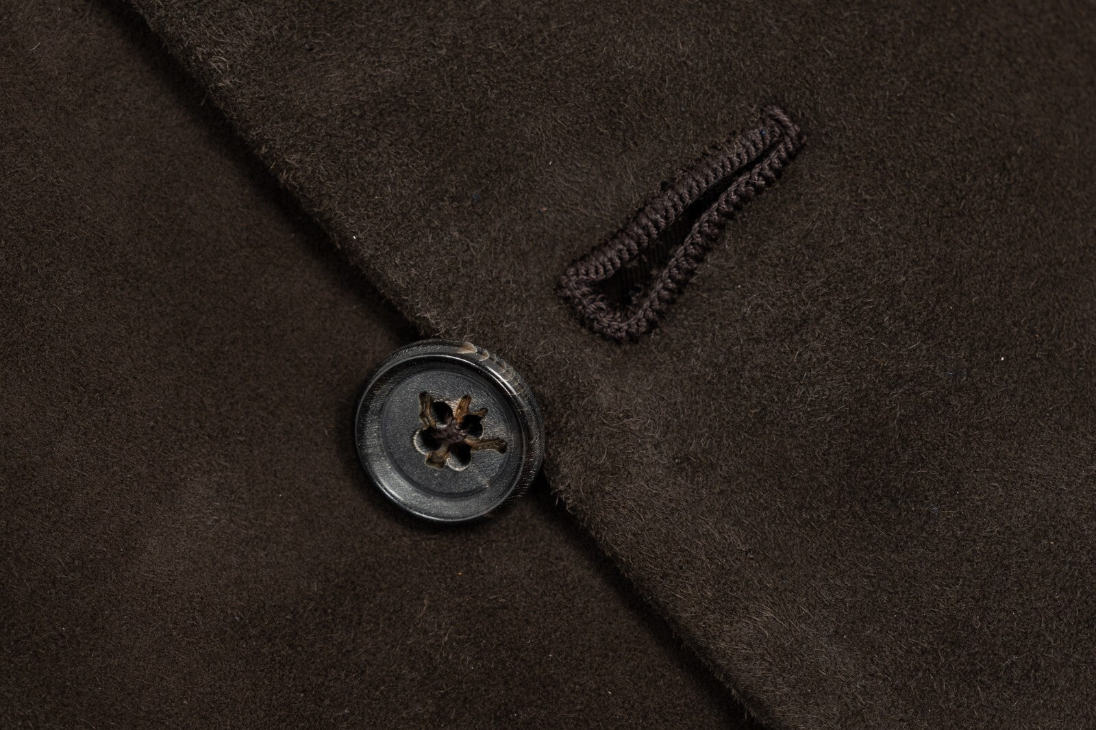 3500$ ISAIA NAPOLI Dark Brown Vest Jacket Suede Lambskin  40 US / 50 EU