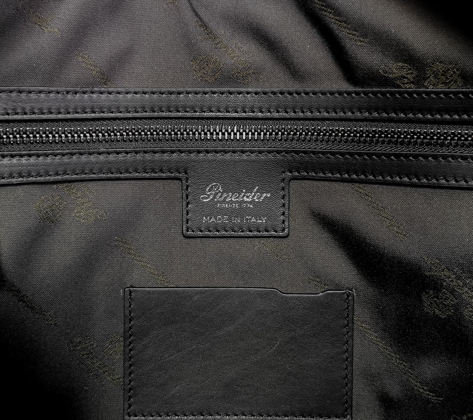 1240$ PINEIDER FIRENZE "Metro Smooth" Black Calf PC Briefcase Bag Document Case