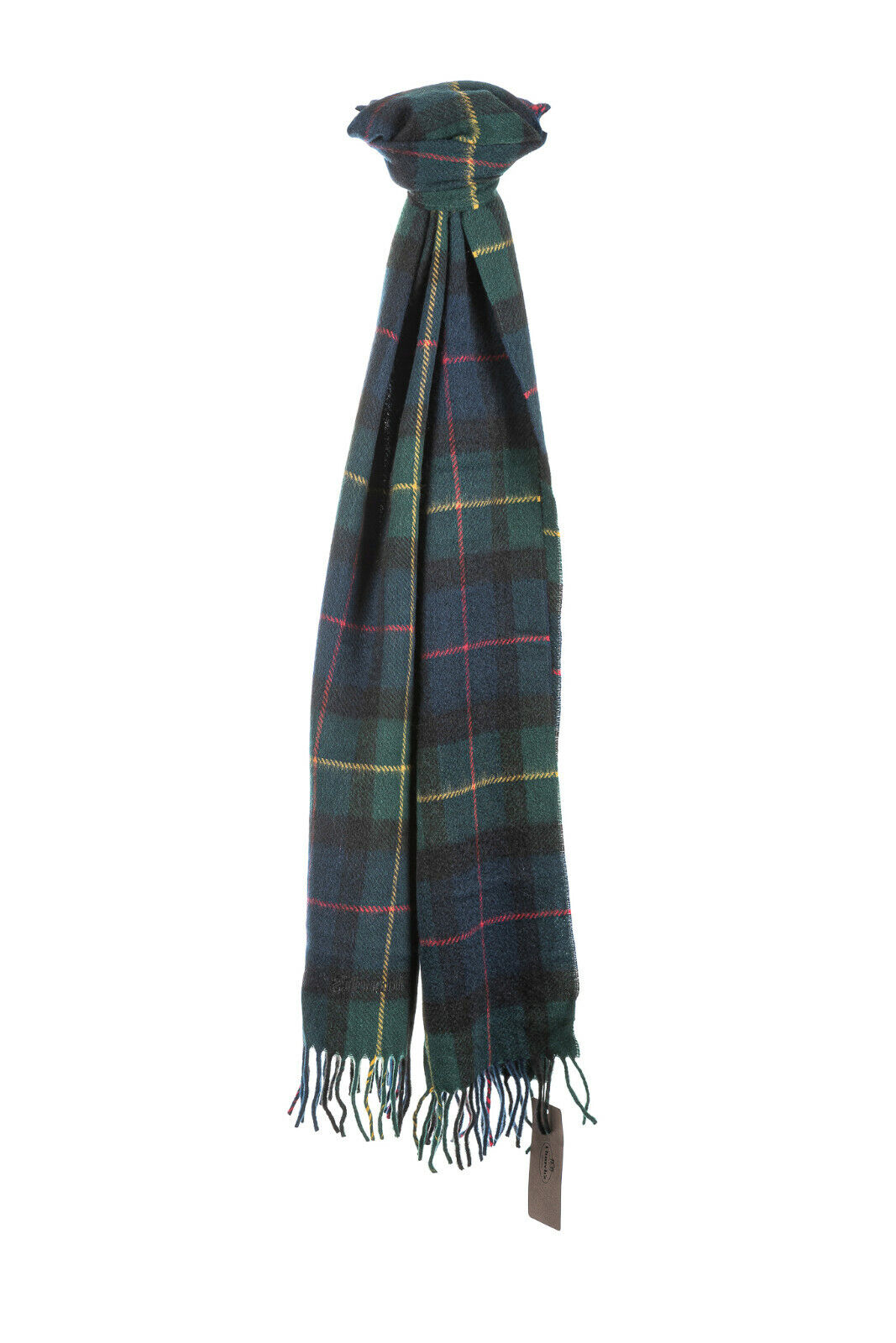 CHURCH'S Casual Chic Scarf Plaids & Checks Blu Green Pure Cashmere Made in Italy
