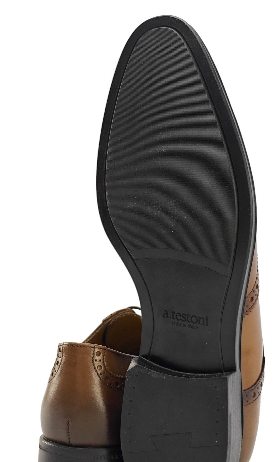 1200$ TESTONI Derby Shoes Burnished Calf Caramel 8 UK / 9 US / 42 IT