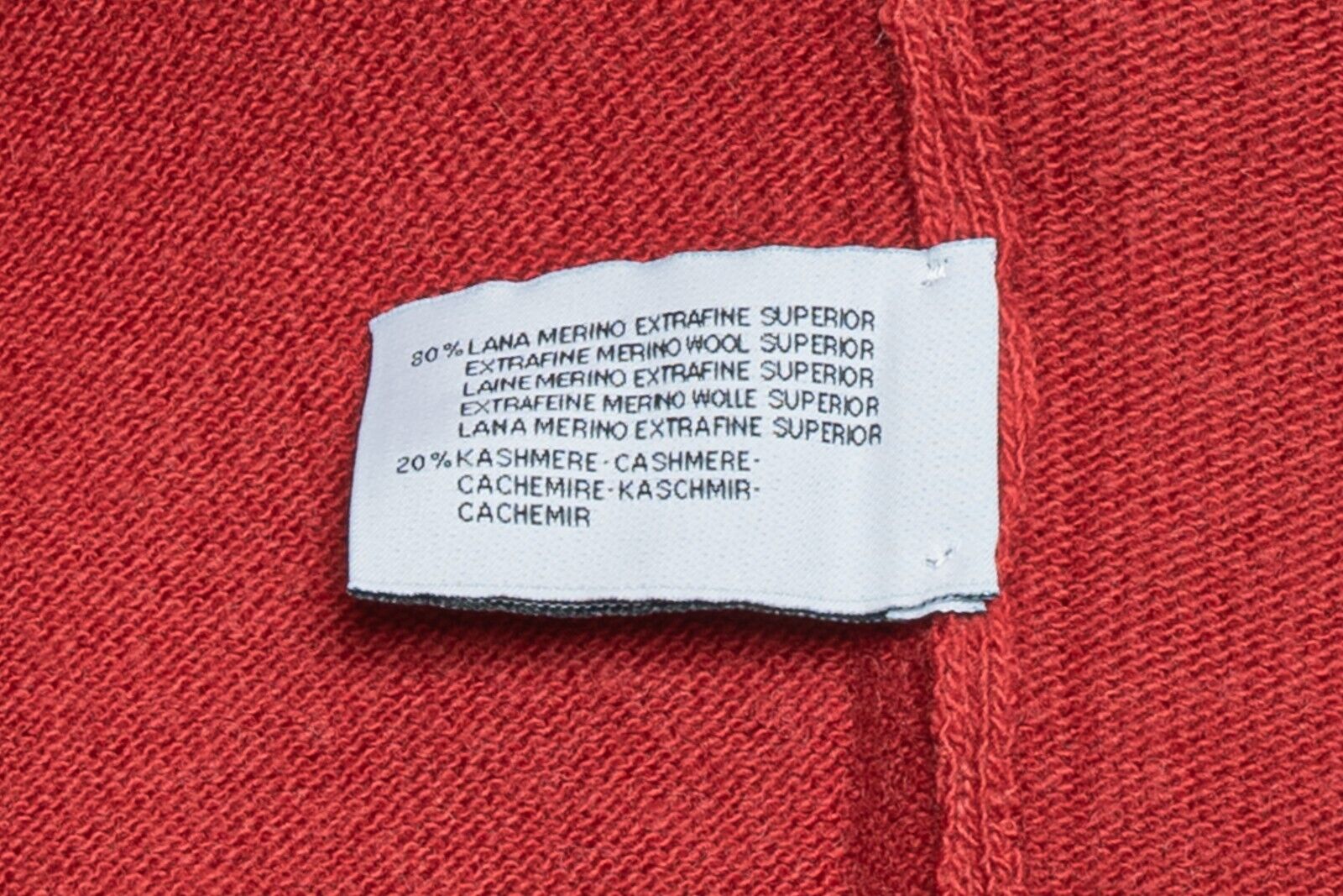420$ DELLA CIANA CASHMERE Sweater Merinos Wool / Cashmere Red Dyed 40 US / 50 EU