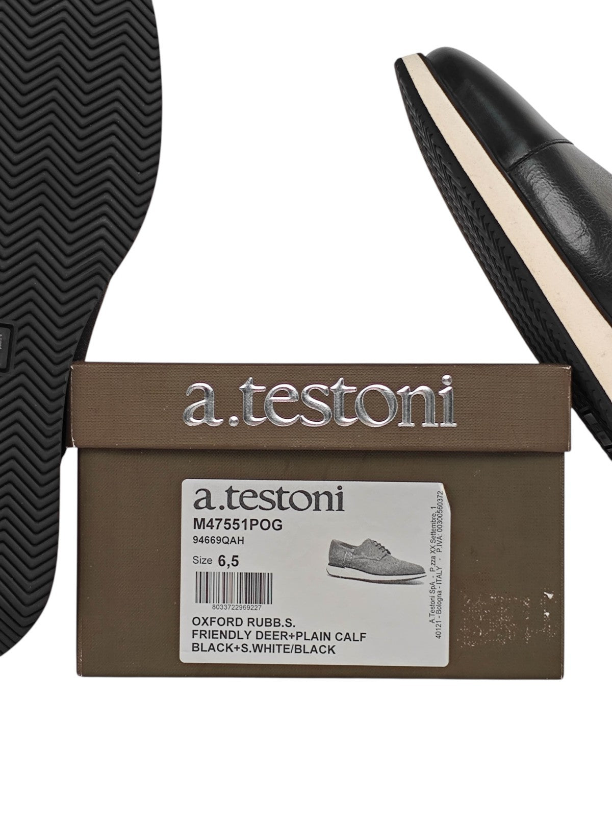 850$ TESTONI 1929 Oxford Shoes Deerskin & Plain Calf 6.5 UK / 7.5 US / 40.5 IT