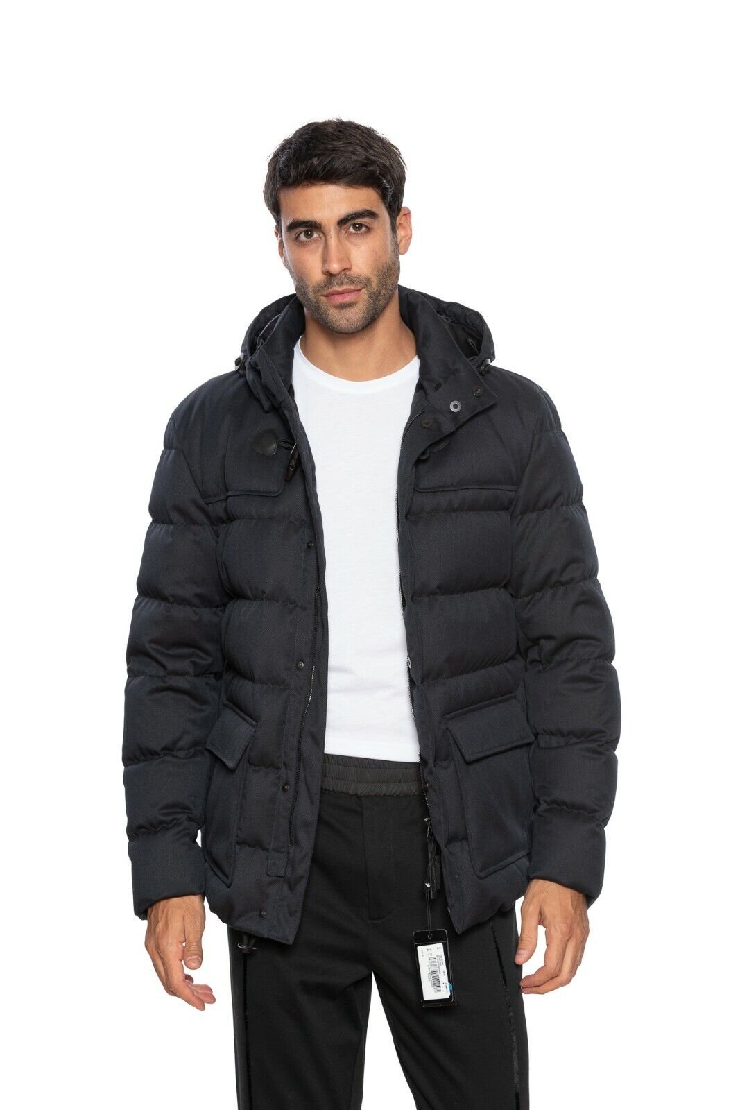 1150$ EMPORIO ARMANI Coat Puffer in Wool / Real Down Made in Italy 40 US / 50 EU