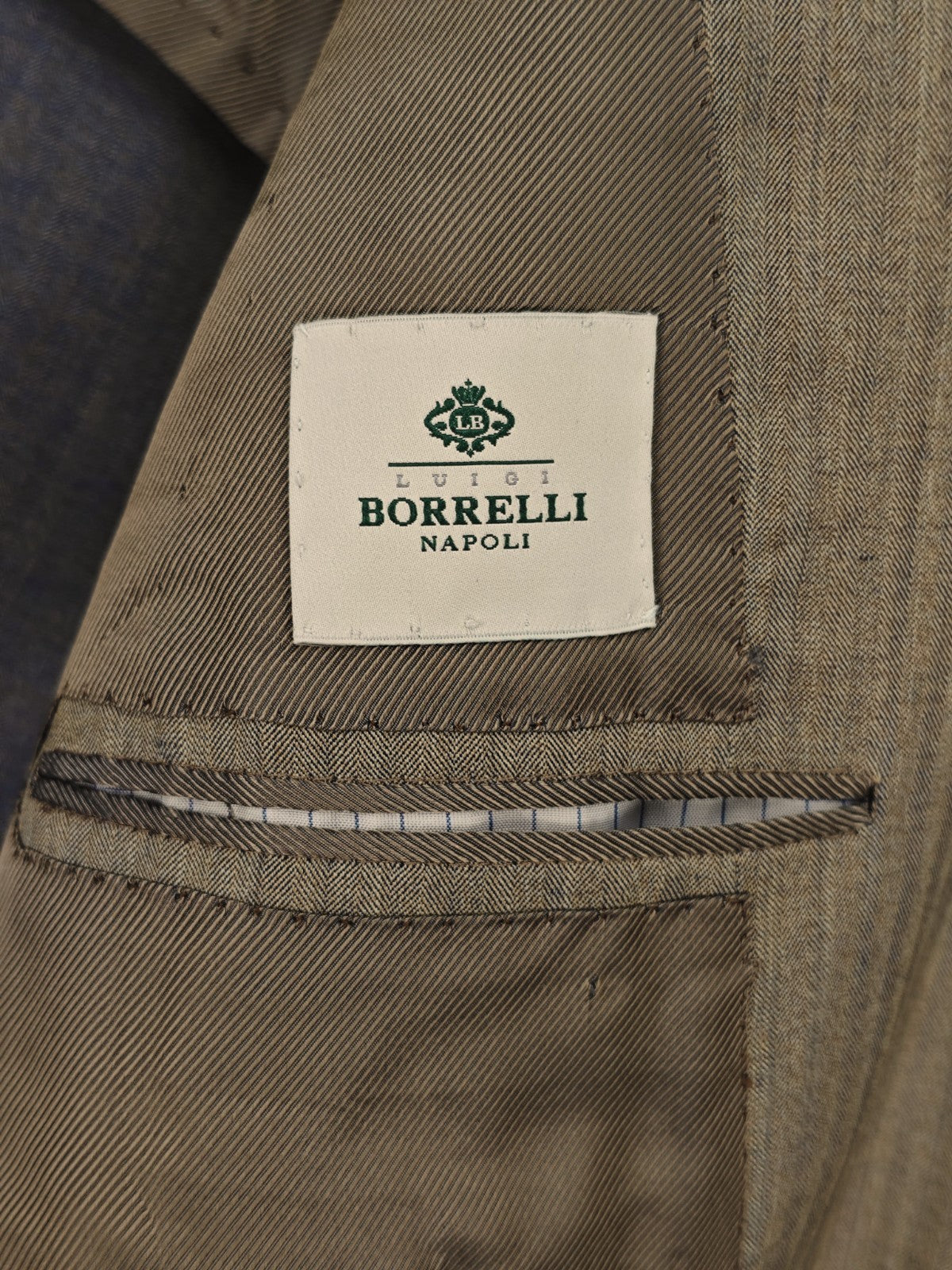 $3800 LUIGI BORRELLI NAPOLI Solaro Brown Full Hand-Sewn Suit Wool 38 US / 48 EU