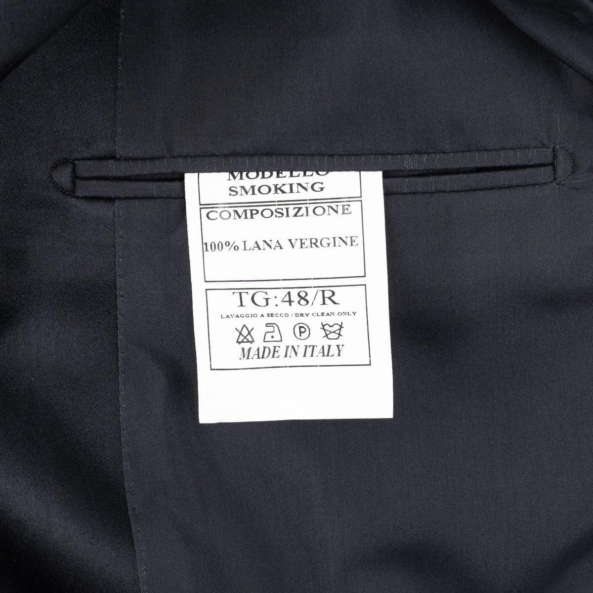 $1890 RUBINACCI NAPOLI Dark Blue Tuxedo Jacket Fine Wool 38 US / 48 EU