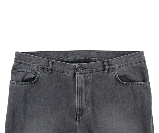 795$ ISAIA NAPOLI "SpaccaNapoli" Grey Jeans Pant Cotton Regular Fit 40 US /56 EU
