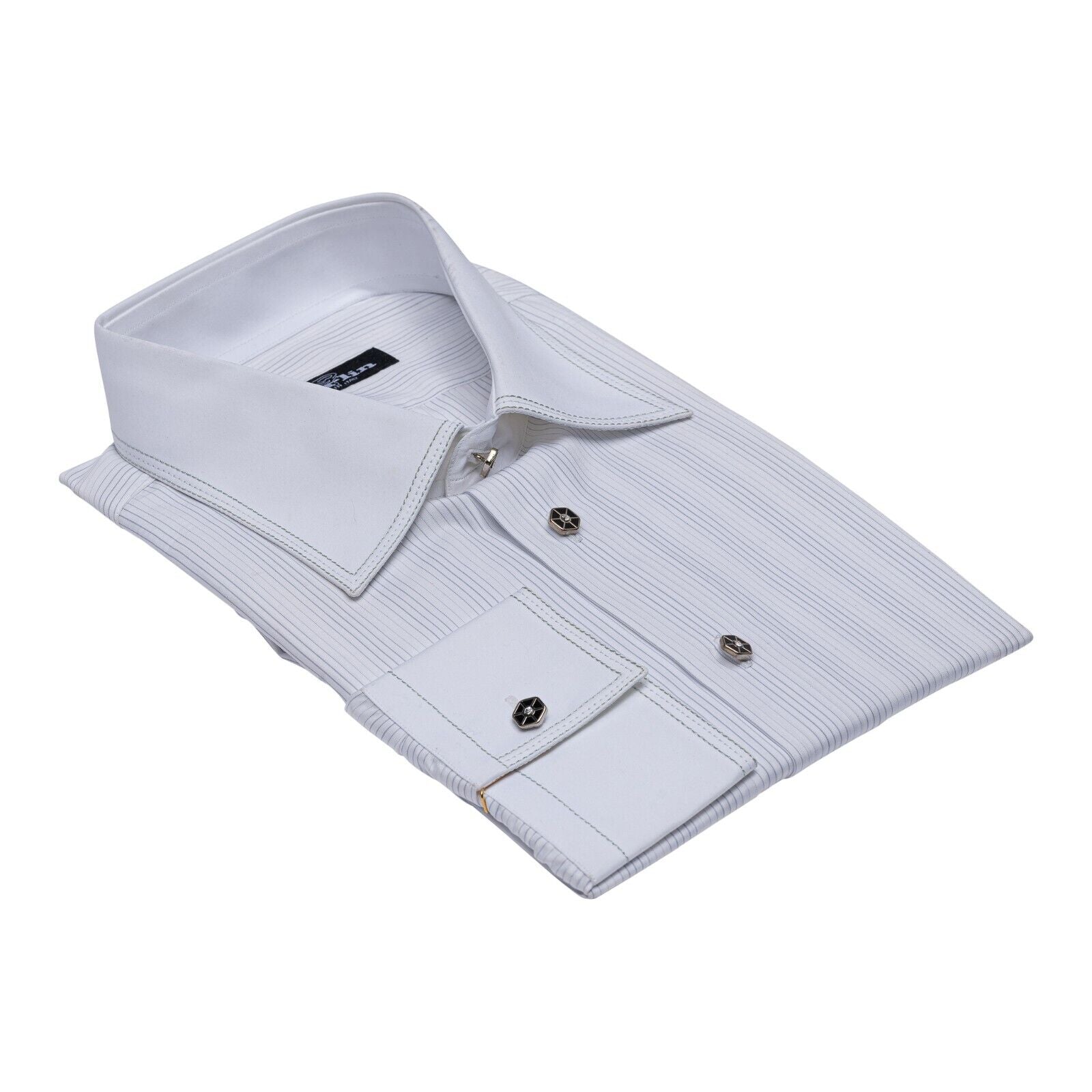 690$ LUXURY GERLIN Shirt White SUPRALUX ALUMO Cotton 16 - 41 4AT BIJAN
