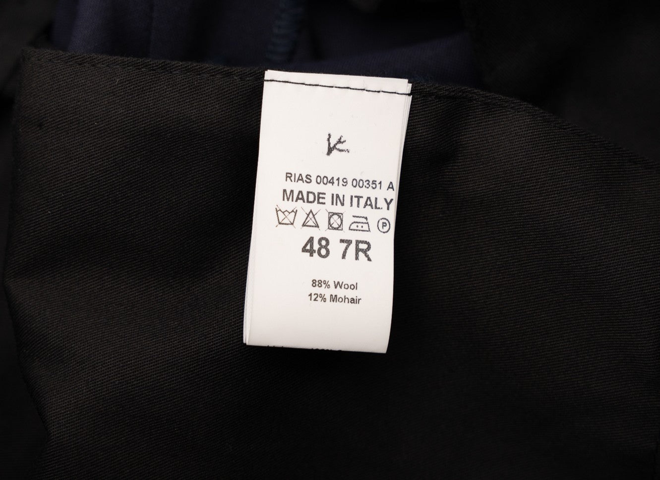 1550$ ISAIA Tapered Dress Pant Fine Wool Mohair Blue Indigo 32 US / 48 EU 7R