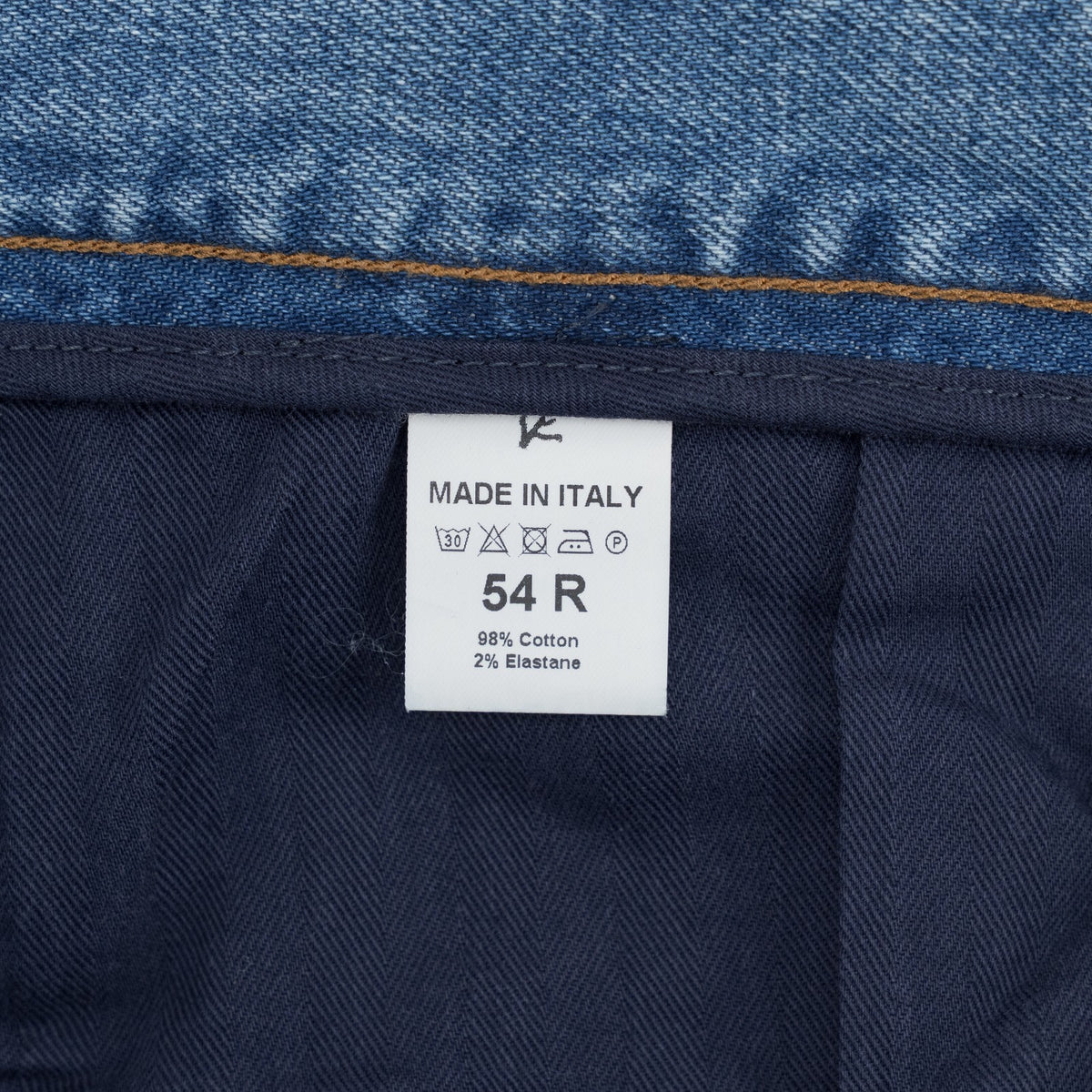 715$ ISAIA NAPOLI Washed Denim Jeans 5 Pockets Cotton Regular Fit 38 US / 54 IT
