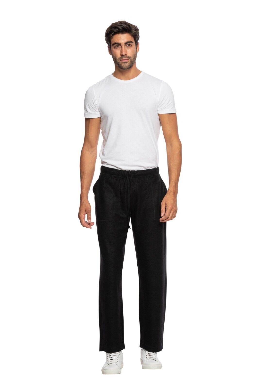 1200$ FEDELI CASHMERE Pant Joggers Sweatpants Black 100% Soft Cashmere Size XL