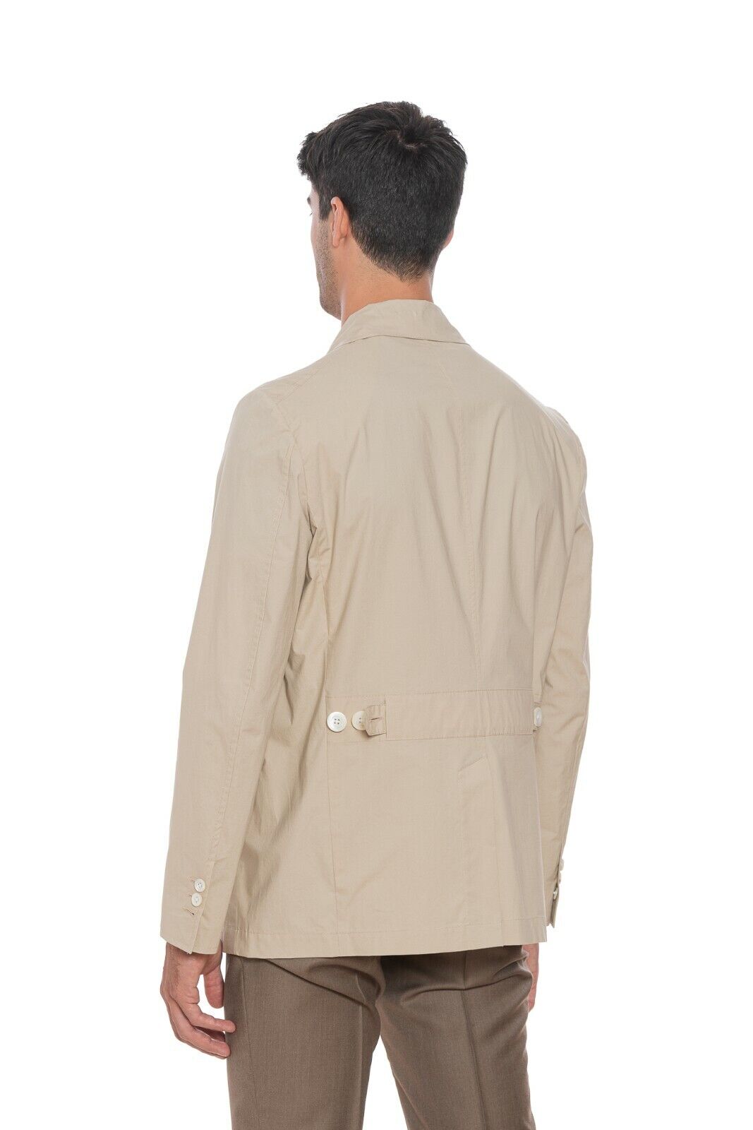 1750$ BELVEST CITY SAFARI Jacket with Martingale Beige Cotton 42 US / 52 EU 8R