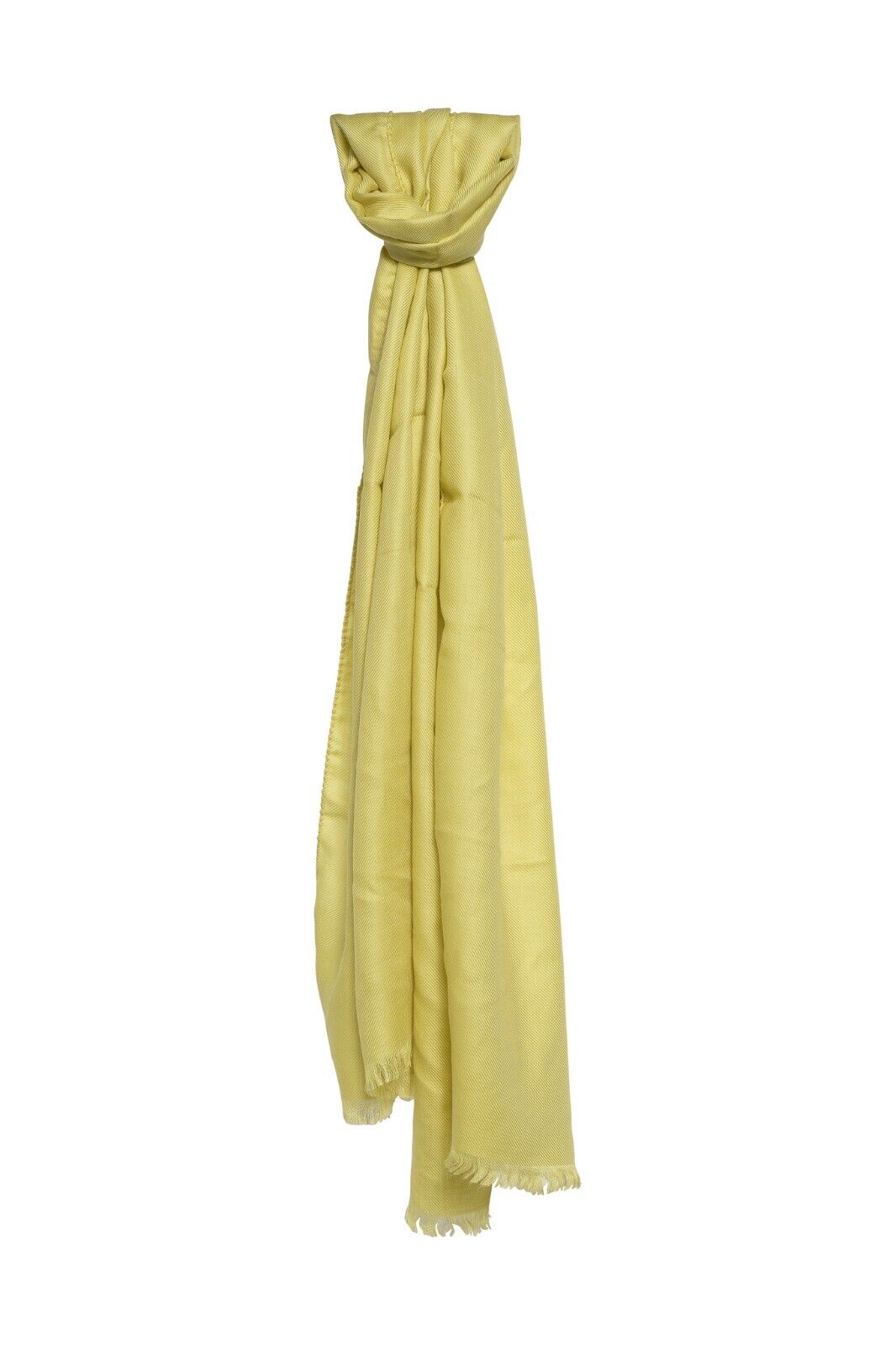 650$ Luxury UMBERTO BILANCIONI Stole Scarf Yellow Cashmere / Silk Made in Italy