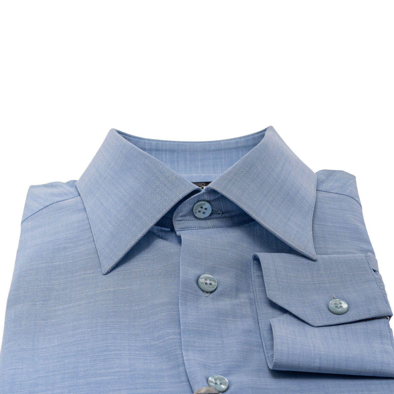 690$ LUXURY GERLIN Shirt Light Blue Fine Cotton 16 - 41 7R BIJAN