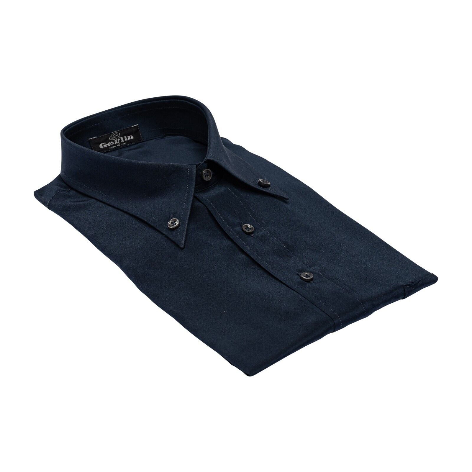 1400$ ITALIAN LUXURY GERLIN Shirt Blue Nanvy 100% Silk Crèpe  3I ZILLI