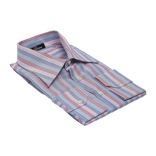 690$ ITALIAN LUXURY GERLIN Shirt Striped Cotton & Linen 16 - 41 3Z ZILLI