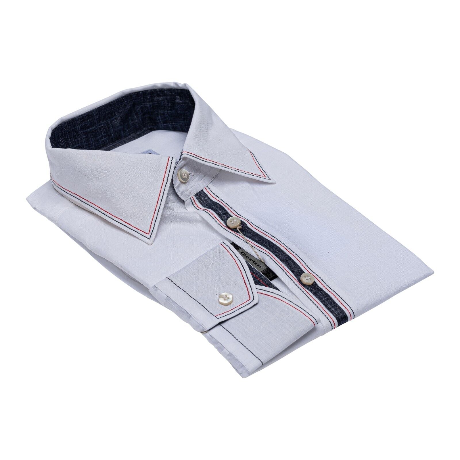 690$ LUXURY GERLIN Shirt White SUPRALUX ALUMO Cotton 16 - 41 4AM BIJAN