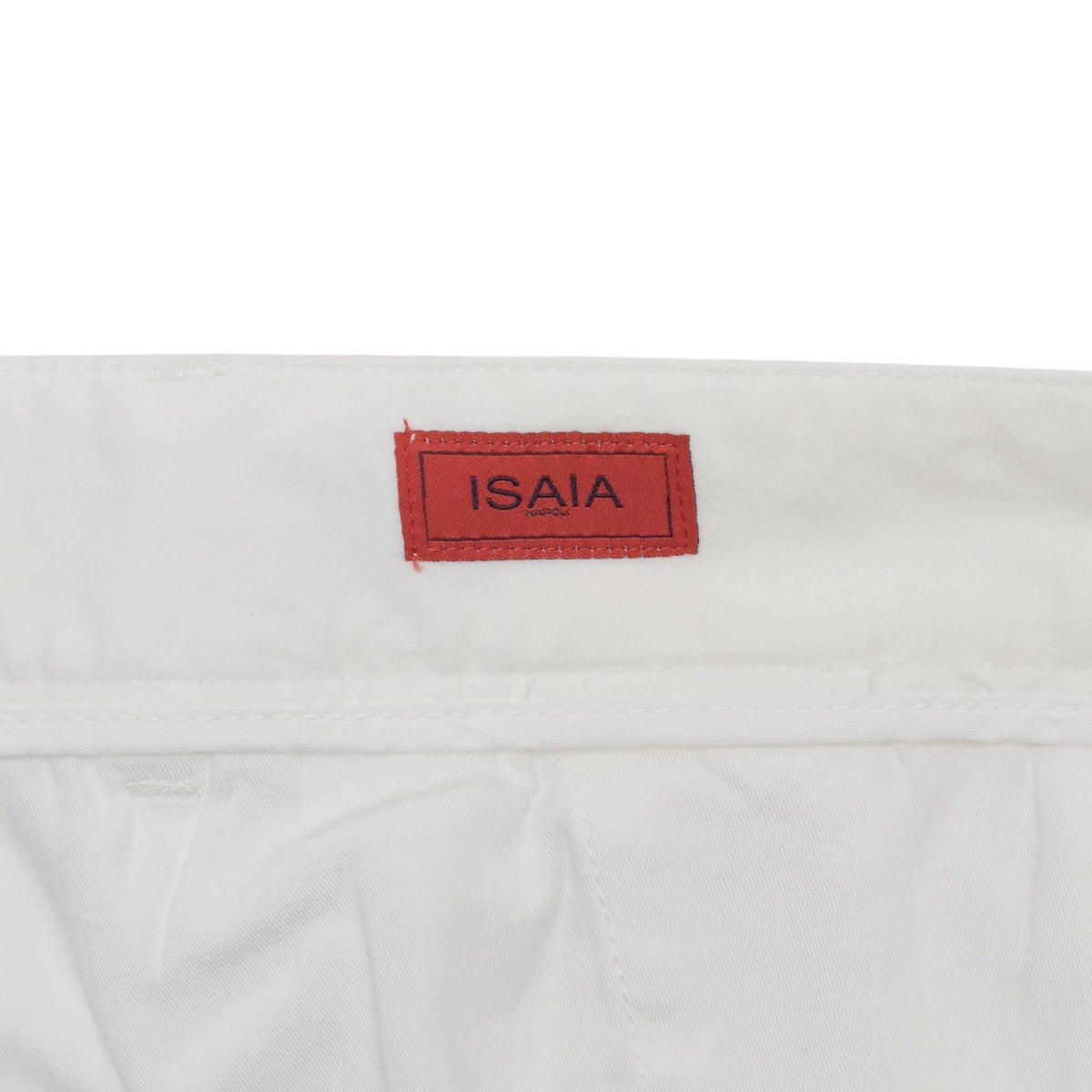 850$ ISAIA NAPOLI White Chino Pant Cashmere Cotton Regular Fit 36 US / 52 EU