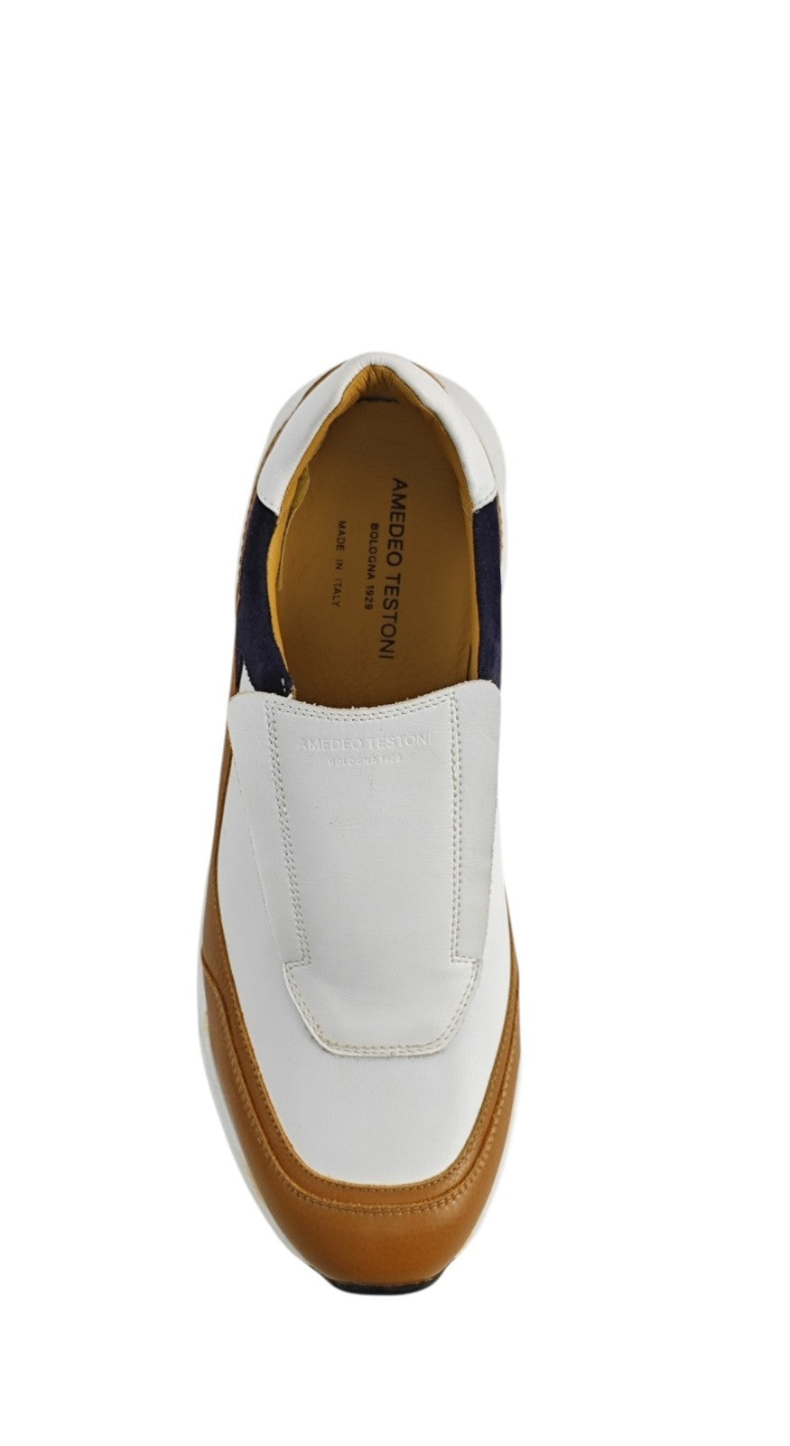 1150$ TESTONI "Cagliari" SlipOn Sneaker Karibu Calf + Suede 8 UK / 9 US / 42 IT