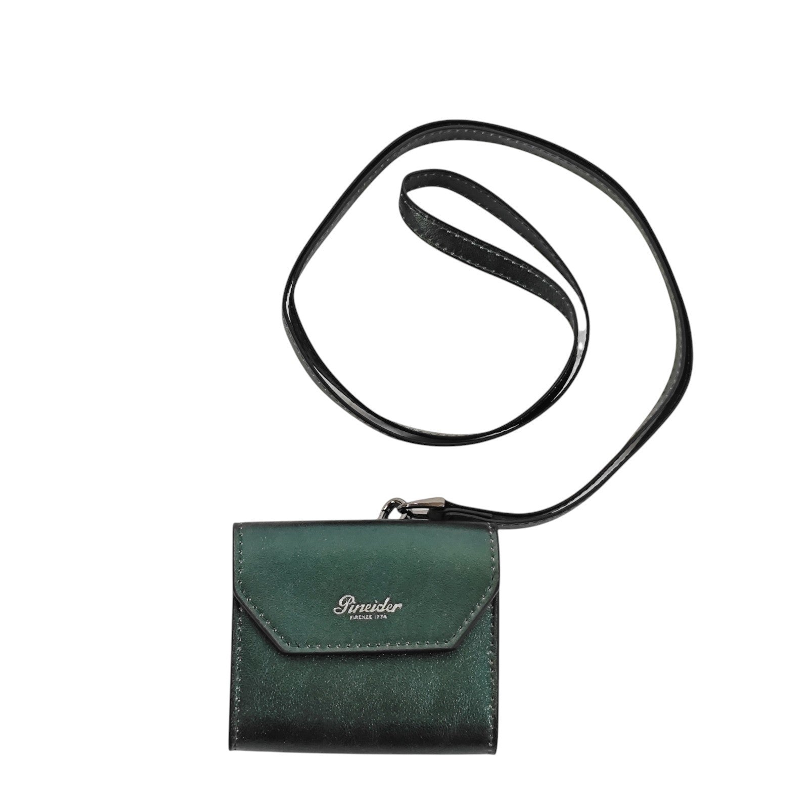 150$ PINEIDER FIRENZE 1774 Headphones Airpods Holder Calf Laminated Green