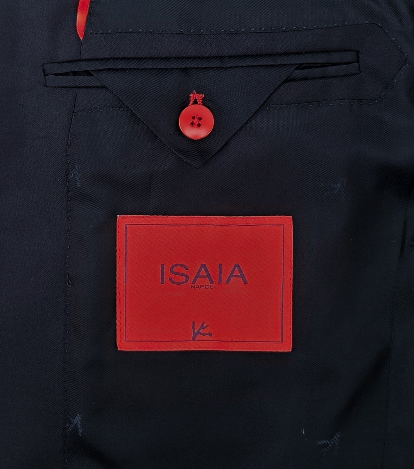 $7120 ISAIA NAPOLI Sanita "Aquaspider" Blue Navy Hand-Sewn Suit Wool 160's 8R