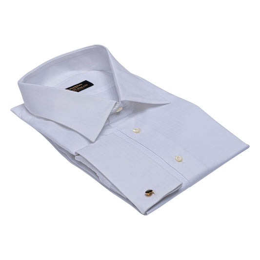 690$ ITALIAN LUXURY GERLIN Shirt White Fine Cotton 1AL ZILLI