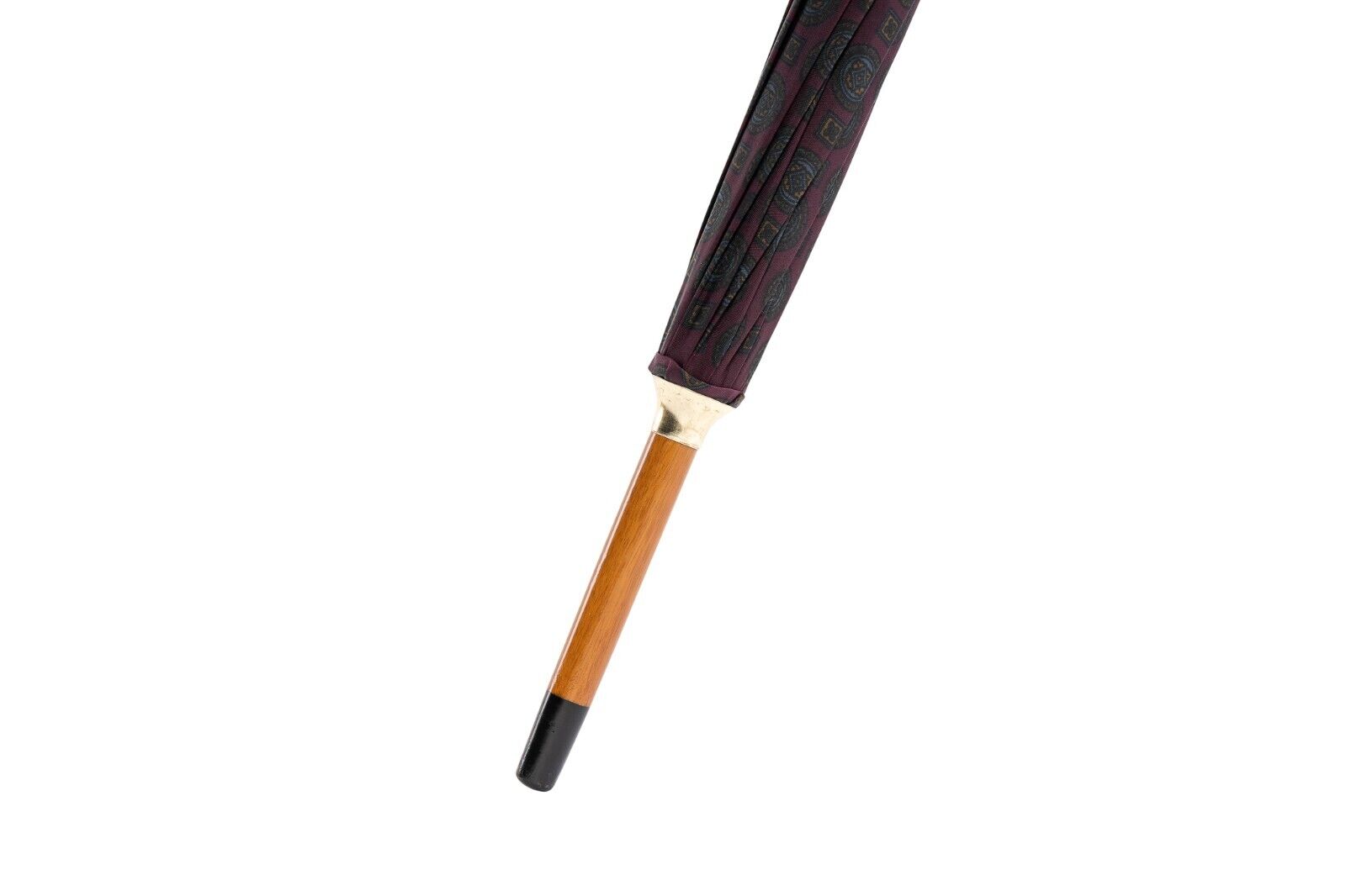 MARIO TALARICO NAPOLI Umbrella Burgundy Medallion "Animalier" Handmade Handle