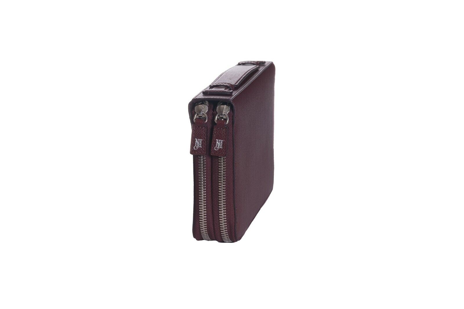 JM ICON by JOHNNY MANGLANI Burgundy Clutch Bag Double Organizer Handbag Wallet
