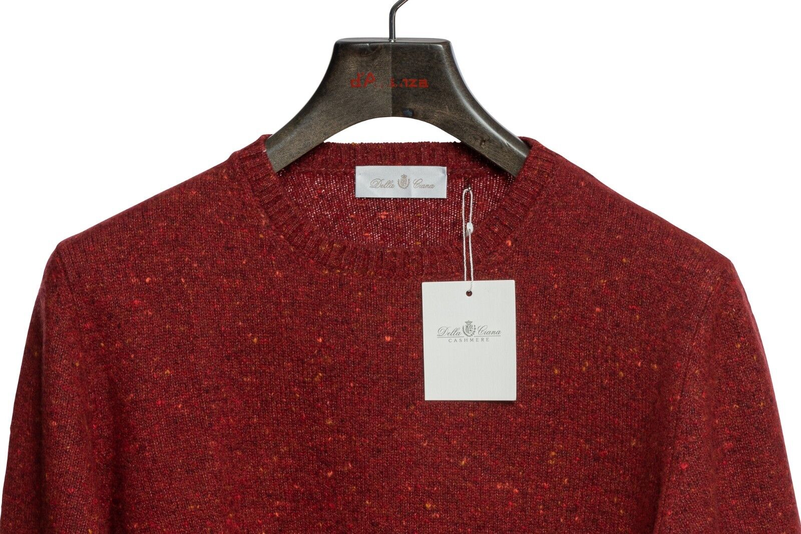 380$ DELLA CIANA CASHMERE Sweater  Lambswool / Cashmere / Leather  40 US / 50 EU