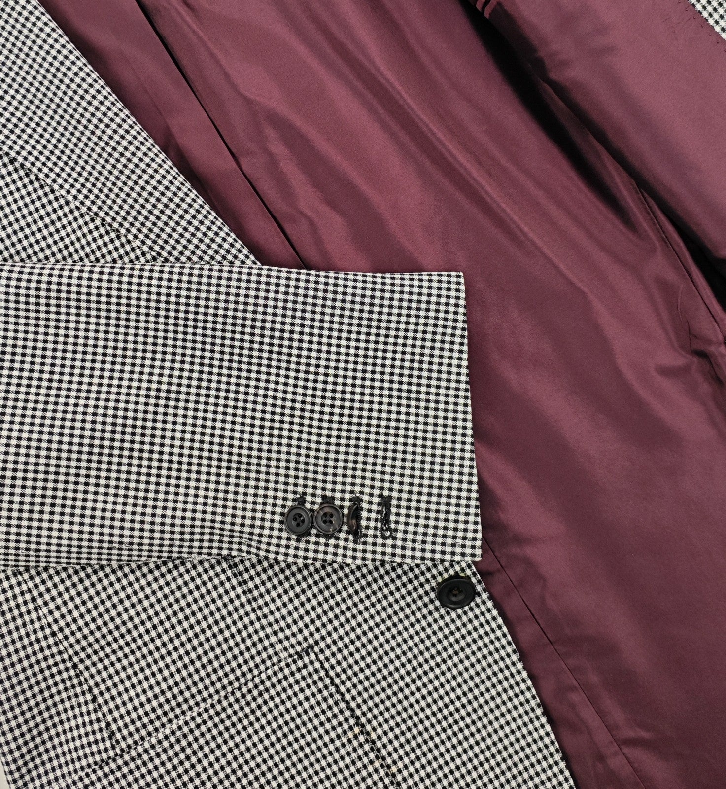 $1450 RUBINACCI Gray Checks Jacket Sport Coat Wide Lapel Fine Wool 40 US 50 EU