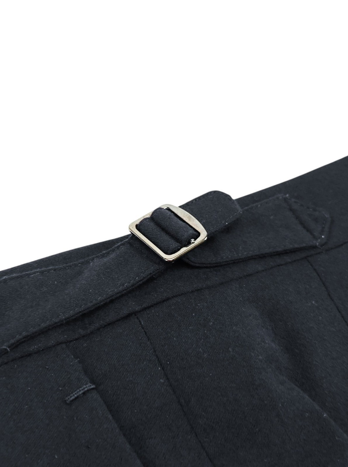 1350$ ISAIA Sanità Blue Navy Hand-Sewn Tapered Dress Pant Wool 32 US / 48 EU 7R