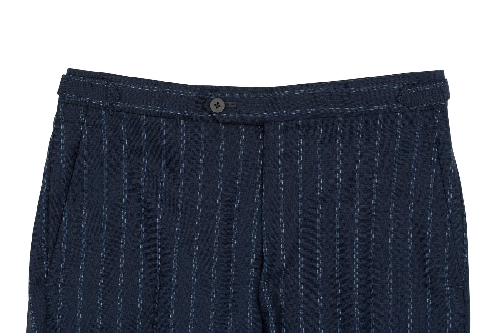 $5600 ISAIA NAPOLI Blue Hand-Sewn Striped Suit Fine Wool 36 US / 46 EU 8R