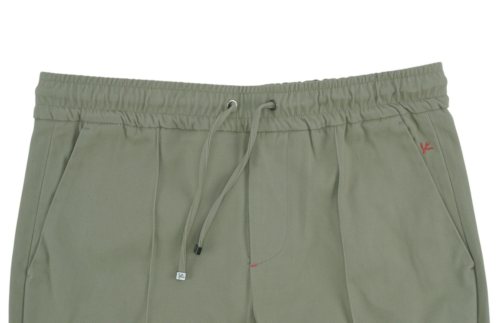 1050$ ISAIA NAPOLI Olive Green Cargo Drawstring Pant Comfort Cotton 32 US 48 EU