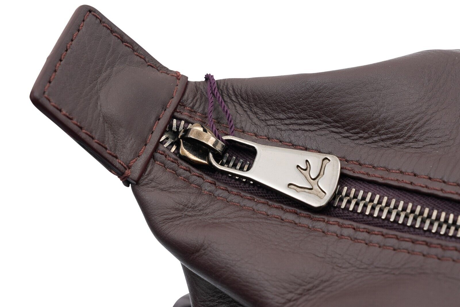 $2300 ISAIA NAPOLI Messenger Bag / Shoulder Bag Dark Brown Full Grain Leather