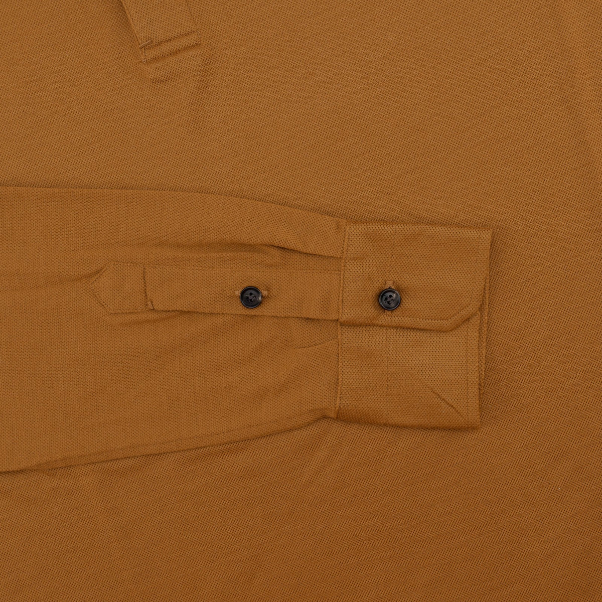 1200$ ISAIA NAPOLI Rust Polo Handmade Long Sleeve Knit Wool Size L