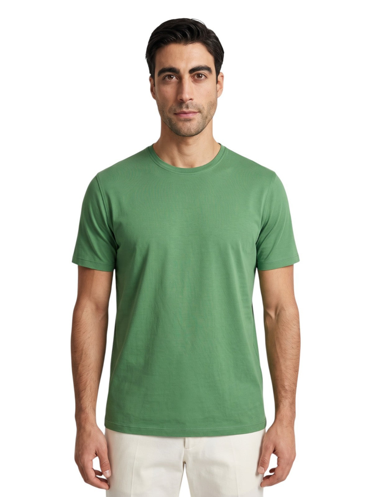 550$ ISAIA NAPOLI Green T-Shirt Jersey Cotton Stretch - Size 2XL - Made in Italy